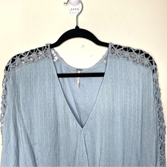 Free People Runaway Crochet Lace Banded Wrap Top - Picture 8 of 16